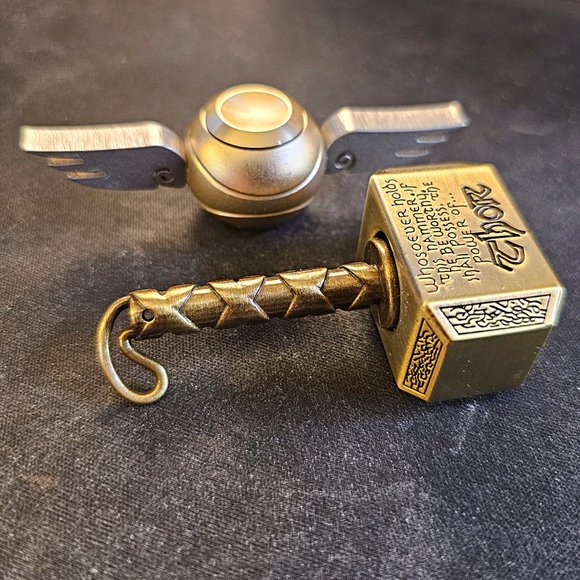 Other - Set of 2 heavy fidget spinners: Thor's Hammer and Harry Potter Golden Snitch
